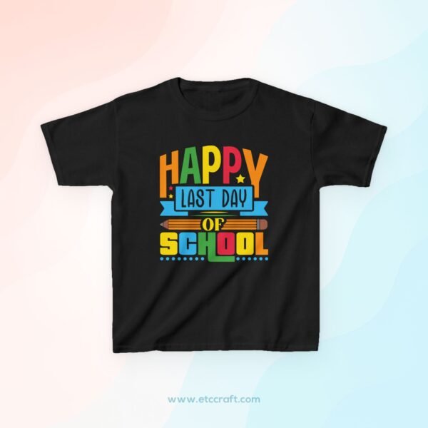Kids Last Day of School Tee - Celebrate Summer, Fun Gift for Kids, Graduation, School Celebration, Colorful Design