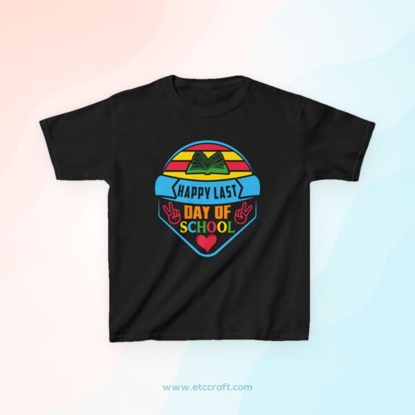 Kids Last Day of School Tee, Fun Summer Shirt, Graduation Gift, Kids Comfortable Cotton Tee, School Celebration Apparel