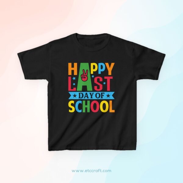 Happy Last Day of School Kids Tee, Unisex Youth Shirt, Funny Graduation T-Shirt, Summer Celebration Outfit, Back to School Gift