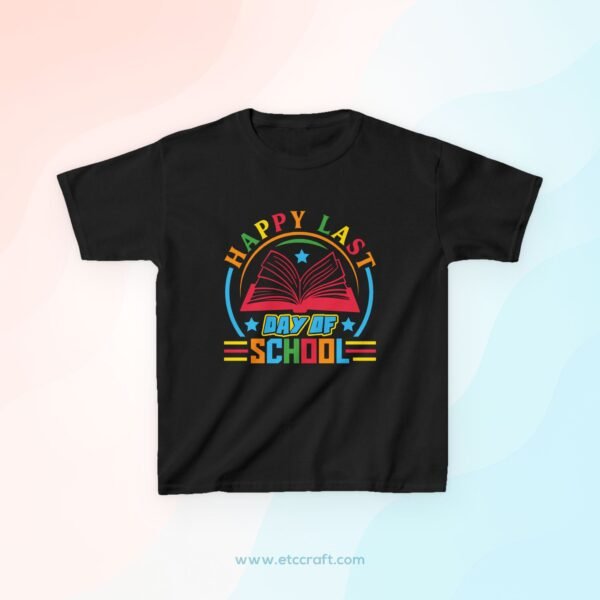 Last Day of School Kids Tee, Fun Graphic T-Shirt for Children, School Celebration Apparel, Summer Break Shirt, Youth Cotton Tee